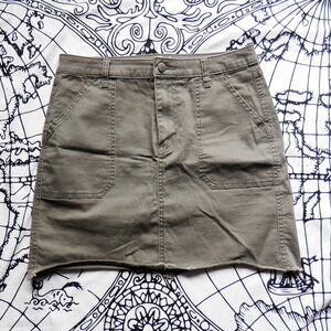 ✨ Universal Thread || Distressed Olive Utility Mini Skirt